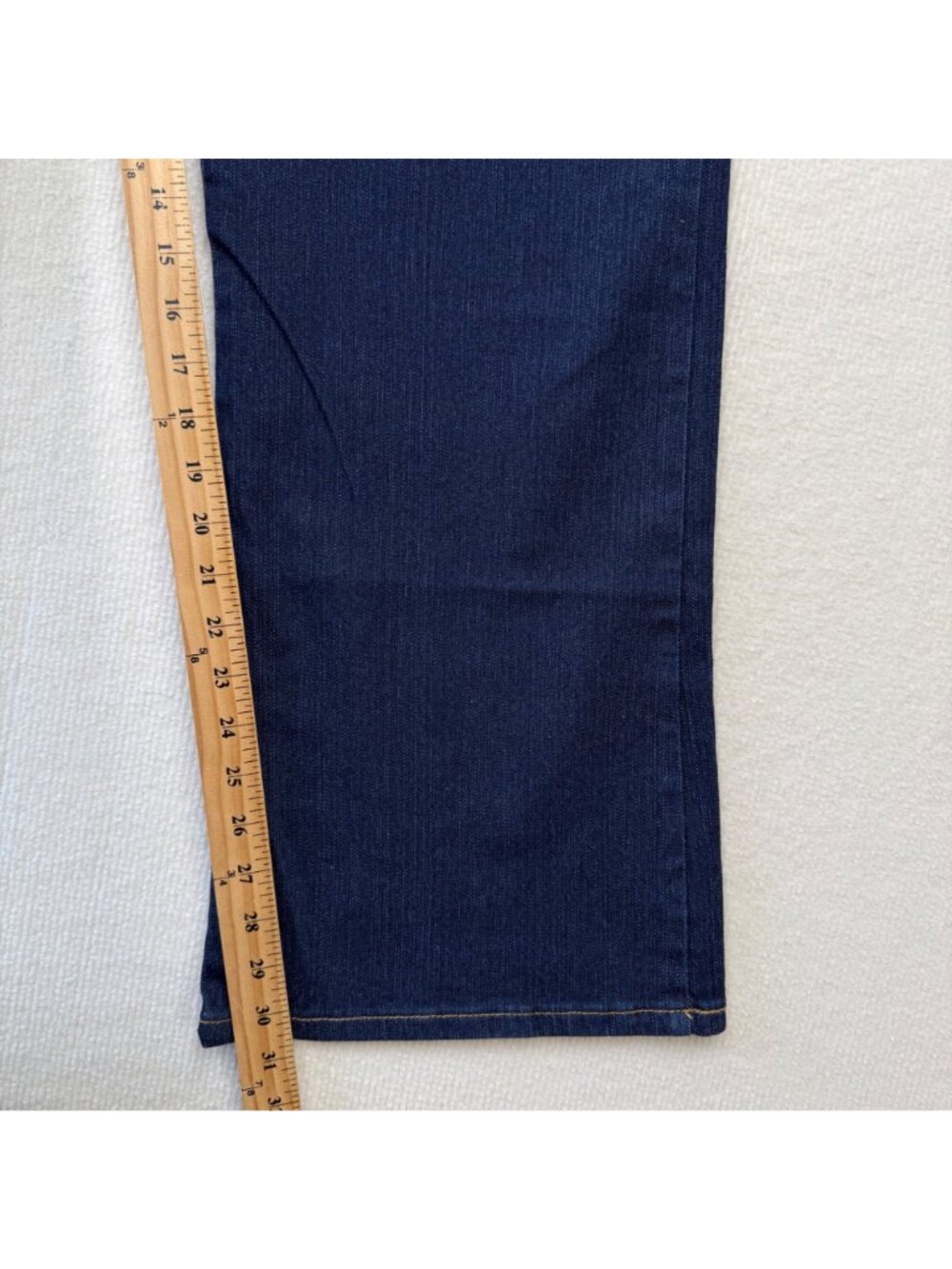 OUT Jeans Stretch Denim Bootcut Mid Rise Dark Wash Y2K Minimalist Womens 18 NWT - Picture 8 of 10
